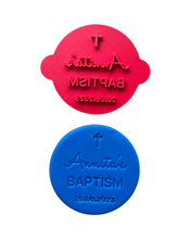 Load image into Gallery viewer, Baptism cross Cookie Stamp Fondant Embosser Christening cookie personalised stamp gift
