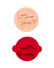 Load image into Gallery viewer, Highland cow Valentine's day Cookie Cutter Stamp mooost love in the hair
