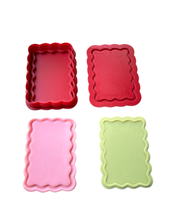Load image into Gallery viewer, Wavy Border Debosser Cutter rectangle round square