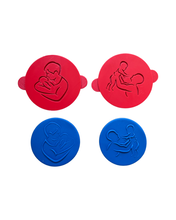 Load image into Gallery viewer, Father's day cookie stamps dad son cuddle play