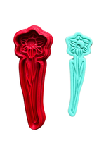 Load image into Gallery viewer, Daffodil full length flower cookie stamp cutter