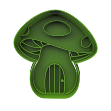 Load image into Gallery viewer, Fairy cookie cutter Stamp mushroom bow girls birthday