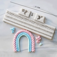 Load image into Gallery viewer, Rope and knots silicone mould 3 rope cavities plus 3 knots cavities