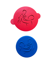 Load image into Gallery viewer, Father's day cookie stamps dad son cuddle play