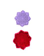 Load image into Gallery viewer, Buddha theme cookie cutter Mandala stamp Flower Lace Pattern Indian Bohemian Henna Mehndi Diwali Chakra