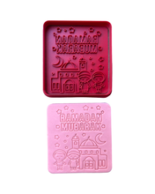 Load image into Gallery viewer, Large PYO Eid cookie cutter Muslim boy girl Fondant Ramadan Mubarak Embosser Hijab