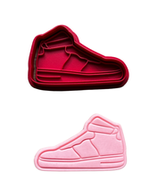 Load image into Gallery viewer, Basketball shoe Cookie Cutter Stamp Sport sneaker mini cupcake topper