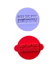 Load image into Gallery viewer, NAIDOC week cookie stamp Aboriginal first nations keep the fire burning Blak Loud Proud