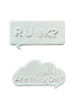 Load image into Gallery viewer, R U Ok? Cookie cutter debosser fondant Are you really ok?RUOK?