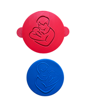 Load image into Gallery viewer, Father's day cookie stamps dad son cuddle play