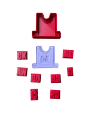 Load image into Gallery viewer, Netball bibs cookie cutter Sport Top Jersey position