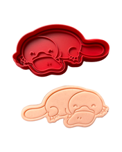 Load image into Gallery viewer, Australian Animals Cookie Cutter Stamp Koala Crocodile Kangaroo Platypus Wombats Emu Tasmanian Devil Cockatoos