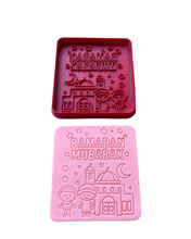 Load image into Gallery viewer, Large PYO Eid cookie cutter Muslim boy girl Fondant Ramadan Mubarak Embosser Hijab