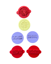 Load image into Gallery viewer, NAIDOC week cookie stamp Aboriginal first nations keep the fire burning Blak Loud Proud