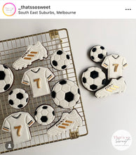 Load image into Gallery viewer, Football soccer Cookie Cutter Stamp shoes jersey goal love
