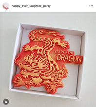 Load image into Gallery viewer, Dragon Cookie Cutter debosser dragon year clay 2024 fortune Luna year Chinese New year