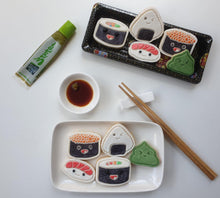 Load image into Gallery viewer, Sushi Set  Cookie Cutter Stamp  Sake Maki Ikura Wasabi Onigiri Takoyaki