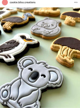 Load image into Gallery viewer, Australian Animals Cookie Cutter Stamp Koala Crocodile Kangaroo Platypus Wombats Emu Tasmanian Devil Cockatoos