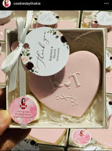 Load image into Gallery viewer, Custom initial cookie debosser floral Wedding Engagement name