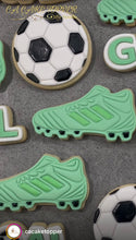 Load image into Gallery viewer, Football soccer Cookie Cutter Stamp shoes jersey goal love