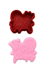 Load image into Gallery viewer, Girls power cookie cutter debosser raised stamp queen women's Day affirmation