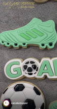 Load image into Gallery viewer, Football soccer Cookie Cutter Stamp shoes jersey goal love