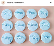 Load image into Gallery viewer, Baptism cross Cookie Stamp Fondant Embosser Christening cookie personalised stamp gift
