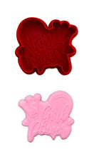Load image into Gallery viewer, Girls power cookie cutter debosser raised stamp queen women's Day affirmation