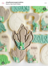 Load image into Gallery viewer, Dinosaurs foot print cookie cutter Roar dino egg stamp
