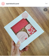 Load image into Gallery viewer, Valentine's Day cookie cutter rainbow jar heart wreath