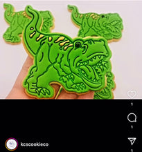 Load image into Gallery viewer, Dinosaurs cookie cutter stamp T-Rex realistic scary