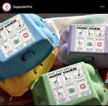 Load image into Gallery viewer, Bulk order - 48 x multi colour egg cartons PYO cookie Easter Cookie Box Craft Material Half dozen