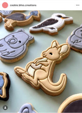 Load image into Gallery viewer, Australian Animals Cookie Cutter Stamp Koala Crocodile Kangaroo Platypus Wombats Emu Tasmanian Devil Cockatoos