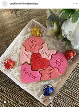 Load image into Gallery viewer, Valentine's day Cookie Cutter Stamp Love Heart Puzzle conversation messages