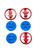 Load image into Gallery viewer, Emoji Cookie Stamp Grin Smile Laughing Wink Blush Sad Cry