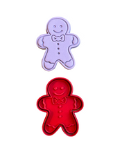 Load image into Gallery viewer, Christmas Cookie Cutter Stamp Fondant Embosser Santa Gingerbread Man Train Gift Bag Father Xmas