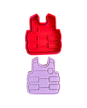 Load image into Gallery viewer, Police Elements Cookie Cutter Stamp Baton Hat Vest Walkie Talkie Handcuff Badge
