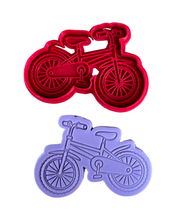 Load image into Gallery viewer, Bike Cookie Cutter Stamp Bicycle BMX High Wheel Bike Motorbike Scooter Fondant Embosser Cake Tool