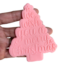 Load image into Gallery viewer, We wish you a merry christmas cookie cutter debosser xmas