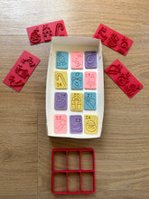 Load image into Gallery viewer, Christmas 12 daya advent calendar cookie cutter stamp set