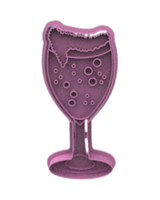 Load image into Gallery viewer, Sparkling Wine Bottle Glass Cookie Fondant Cutter Stamps Happy New Year Celebration