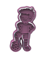 Load image into Gallery viewer, Football soccer Cookie Cutter Stamp shoes jersey goal keeper soccer filed