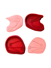 Load image into Gallery viewer, Motorbike helmet Cookie Cutter Stamp Motorcycle Helmet full face off road dual sport
