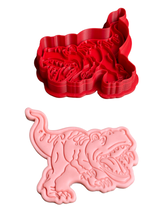 Load image into Gallery viewer, Dinosaurs cookie cutter stamp T-Rex realistic scary