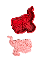 Load image into Gallery viewer, Dinosaurs cookie cutter stamp T-Rex realistic scary