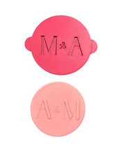Load image into Gallery viewer, Custom initial cookie debosser Wedding Engagement