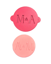 Load image into Gallery viewer, Custom initial cookie debosser Wedding Engagement
