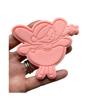 Load image into Gallery viewer, Fairy cookie cutter Stamp mushroom bow girls birthday