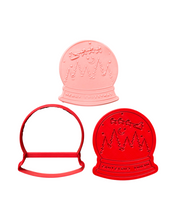 Load image into Gallery viewer, Snow Globe cookie cutter xmas winter wonderland frozen theme
