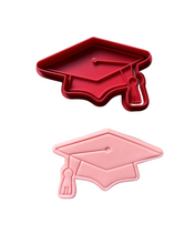 Load image into Gallery viewer, Graduation Cap hat opwen scroll diploma cookie cutter fondant cupcake mini size